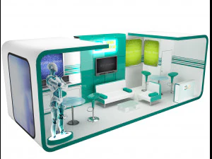 booth exhibition stand a 43 3D Model