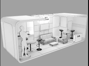 booth exhibition stand a 43 3D Model