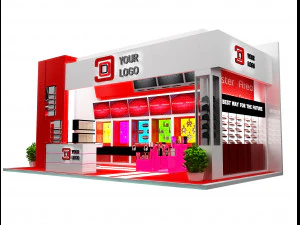 부스 전시 스탠드 a 44 3D 모델