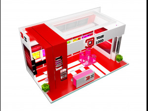 booth exhibition stand a 44 3D Модель