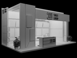 booth exhibition stand a 44 3D Модель