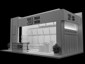 booth exhibition stand a 44 3D Модель