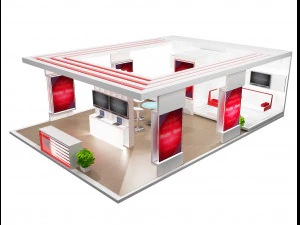 stand espositivo stand a 48 Modello 3D