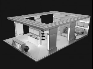 stand espositivo stand a 48 Modello 3D