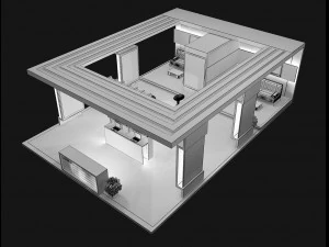 stand espositivo stand a 48 Modello 3D
