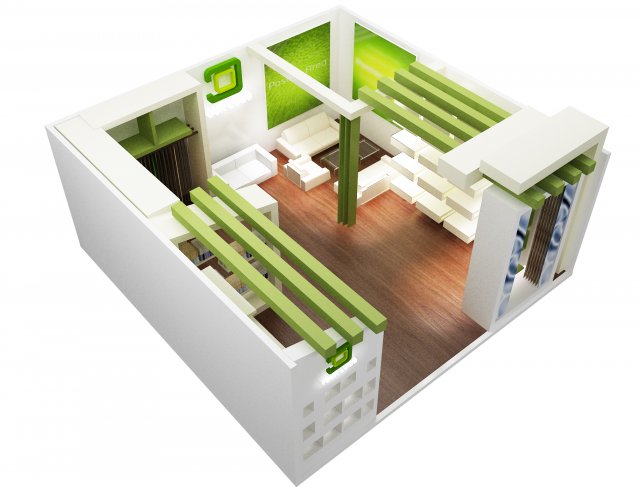 booth exhibition stand a 50 Modelo 3D .c4d .max .obj .3ds .fbx .stl .blend 