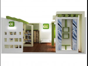 stand espositivo stand a 50 Modello 3D