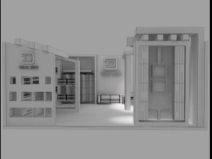 stand espositivo stand a 50 Modello 3D