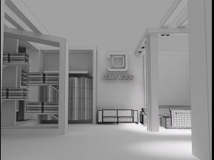 stand espositivo stand a 50 Modello 3D