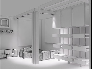 booth exhibition stand a 50 Modelo 3D