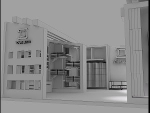 booth exhibition stand a 50 Modelo 3D