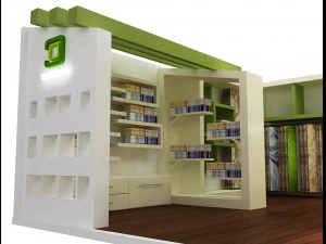 stand espositivo stand a 50 Modello 3D