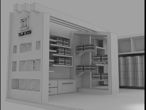 booth exhibition stand a 50 Modelo 3D