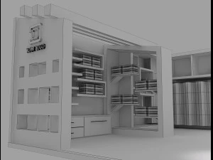 stand espositivo stand a 50 Modello 3D