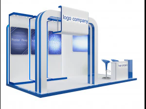 부스 전시 스탠드 a 66 3D 모델