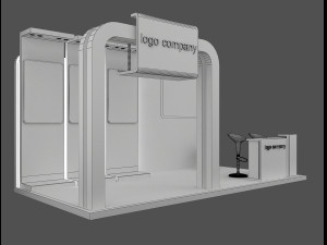 booth exhibition stand a 66 3D Model