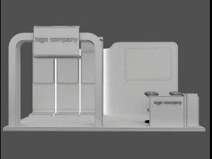 booth exhibition stand a 66 3D Model