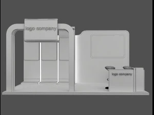 booth exhibition stand a 66 3D Model