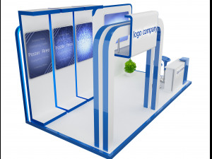 booth exhibition stand a 66 3D Model