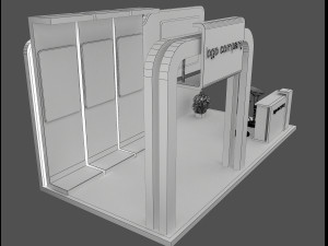 booth exhibition stand a 66 3D Model