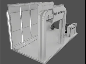 booth exhibition stand a 66 3D Model