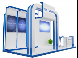booth exhibition stand a 66 3D Model
