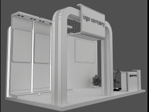 booth exhibition stand a 66 3D Model