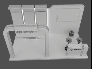 booth exhibition stand a 66 3D Model