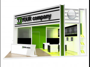 부스 전시 스탠드 a 74 3D 모델