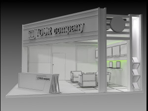 booth exhibition stand a 74 Model 3D