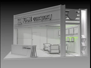 booth exhibition stand a 74 3D Model