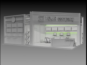booth exhibition stand a 74 Model 3D