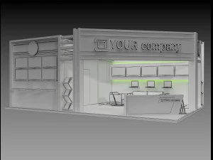 booth exhibition stand a 74 3D Model