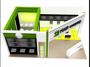 booth exhibition stand a 74 Model 3D
