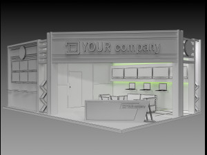 booth exhibition stand a 74 Model 3D