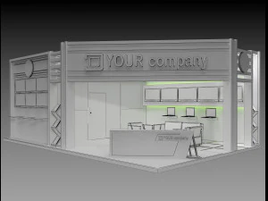 booth exhibition stand a 74 3D Model