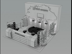 booth exhibition stand a 47 Model 3D