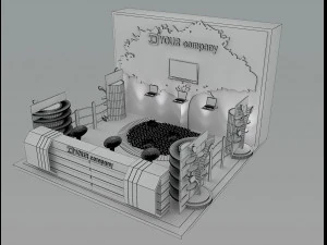 booth exhibition stand a 47 3D Model