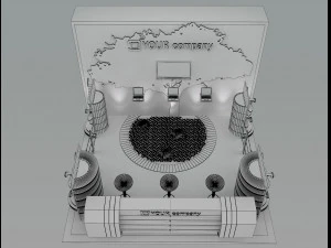 booth exhibition stand a 47 3D Model