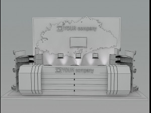 booth exhibition stand a 47 Model 3D
