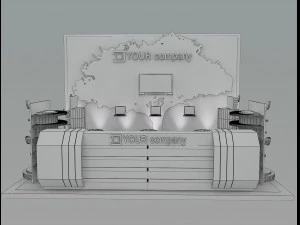 booth exhibition stand a 47 3D Model