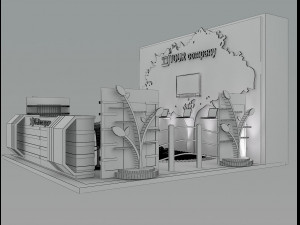 booth exhibition stand a 47 Model 3D