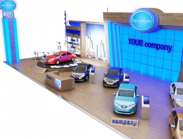 booth exhibition stand a 82 3Dモデル .c4d .max .obj .3ds .fbx .stl .blend 