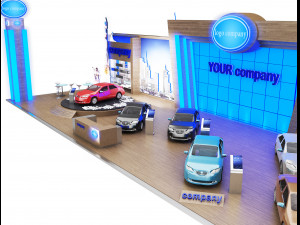 booth exhibition stand a 82 3D मॉडल