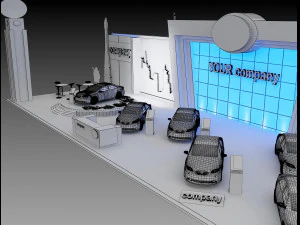 booth exhibition stand a 82 3D Model