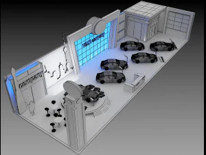 booth exhibition stand a 82 3D Model