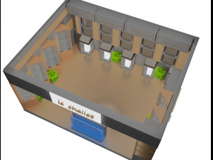 booth exhibition stand a17 3D Model