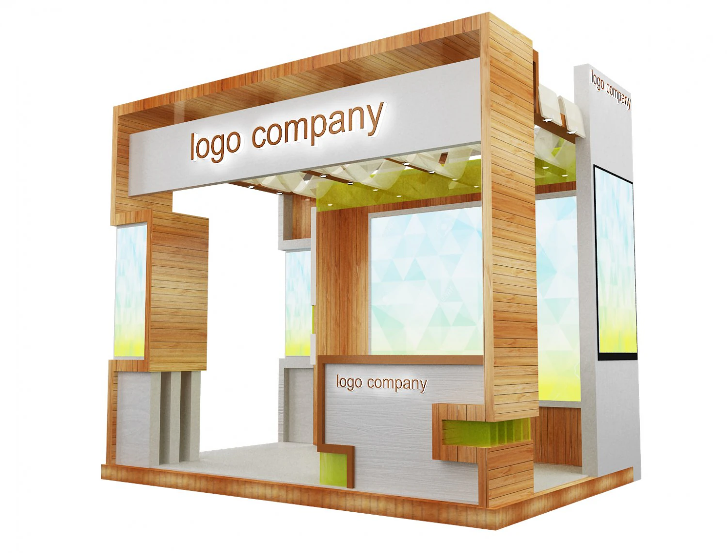 booth exhibition stand a 1 3D Model .c4d .max .obj .3ds .fbx .stl .blend