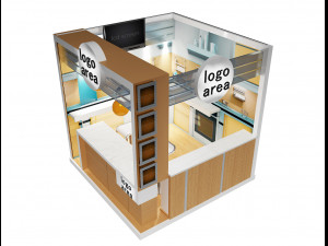 booth exhibition stand a 9 Modèle 3D