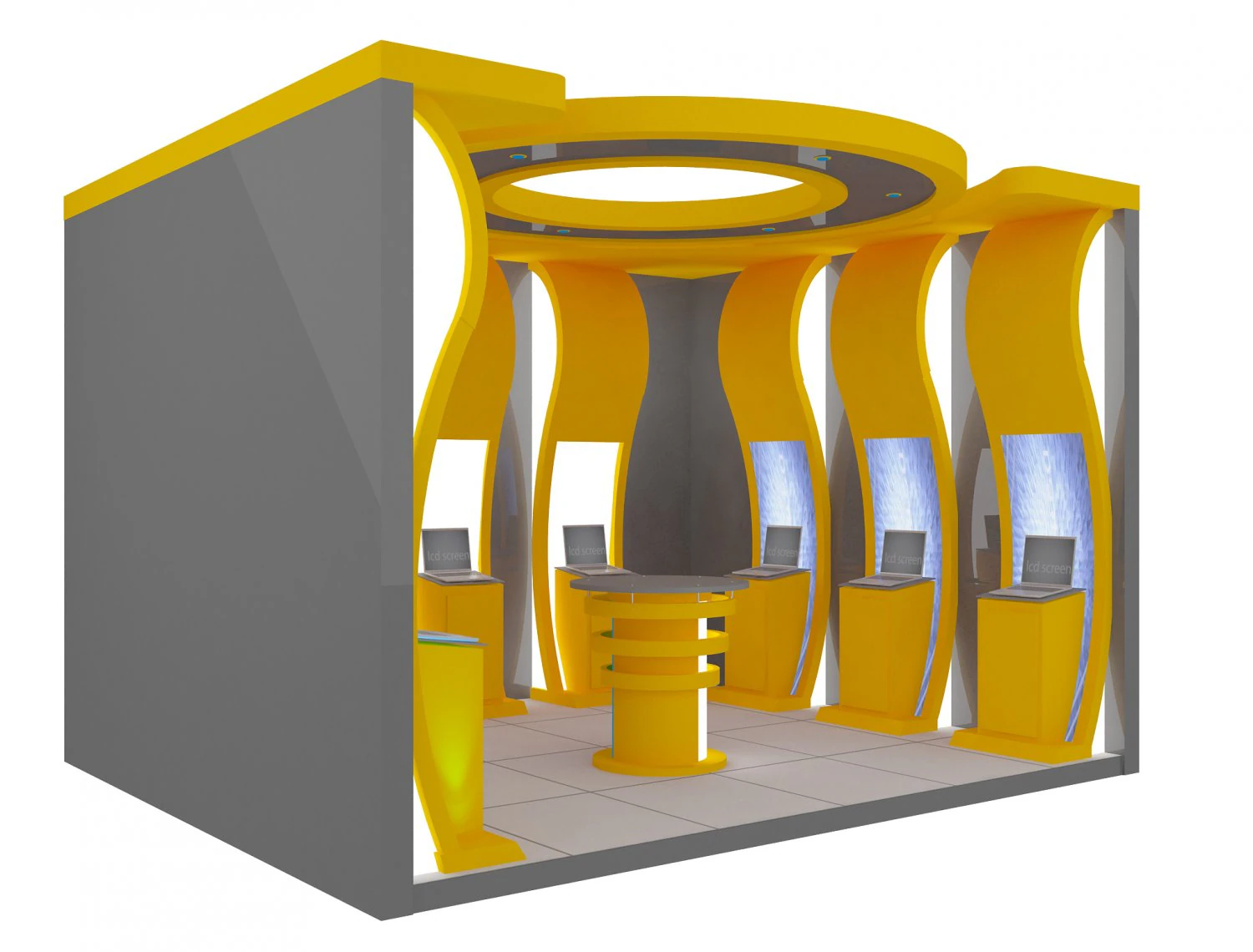 booth exhibition stand a 14a 3D Model .c4d .max .obj .3ds .fbx .stl .blend